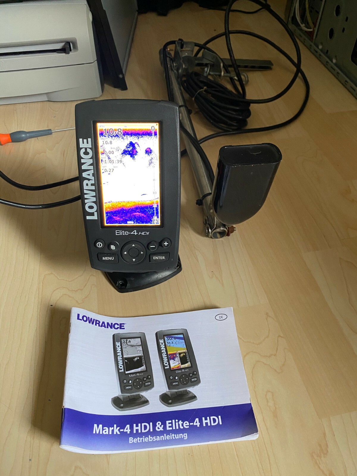 Echolot Fischfinder Lowrance Elite 4 HDI Kartenplotter GPS Downscann 