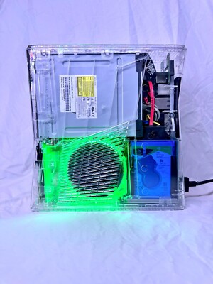 RARE Custom Xbox 360 Ghostcase Clear Shell Green LED