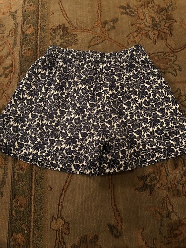 Crewcut J Crew Girls Shorts Faux Wrap Skort Cotton Blue Floral 8