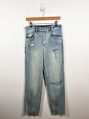 Ksubi Jeans Womens 29 Playback Skream Trashed Distressed Stonewashed Denim New