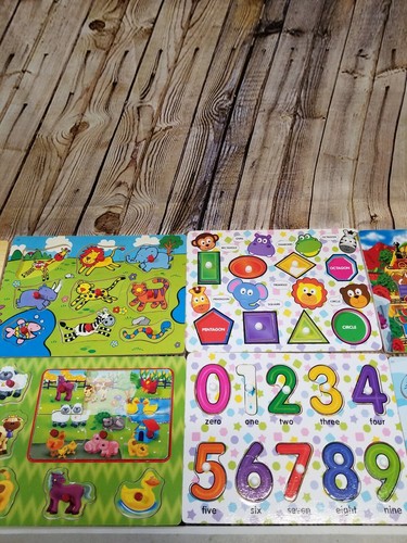 10 Kids Child Learning Puzzles Animals Shapes Counting Trucks Fish