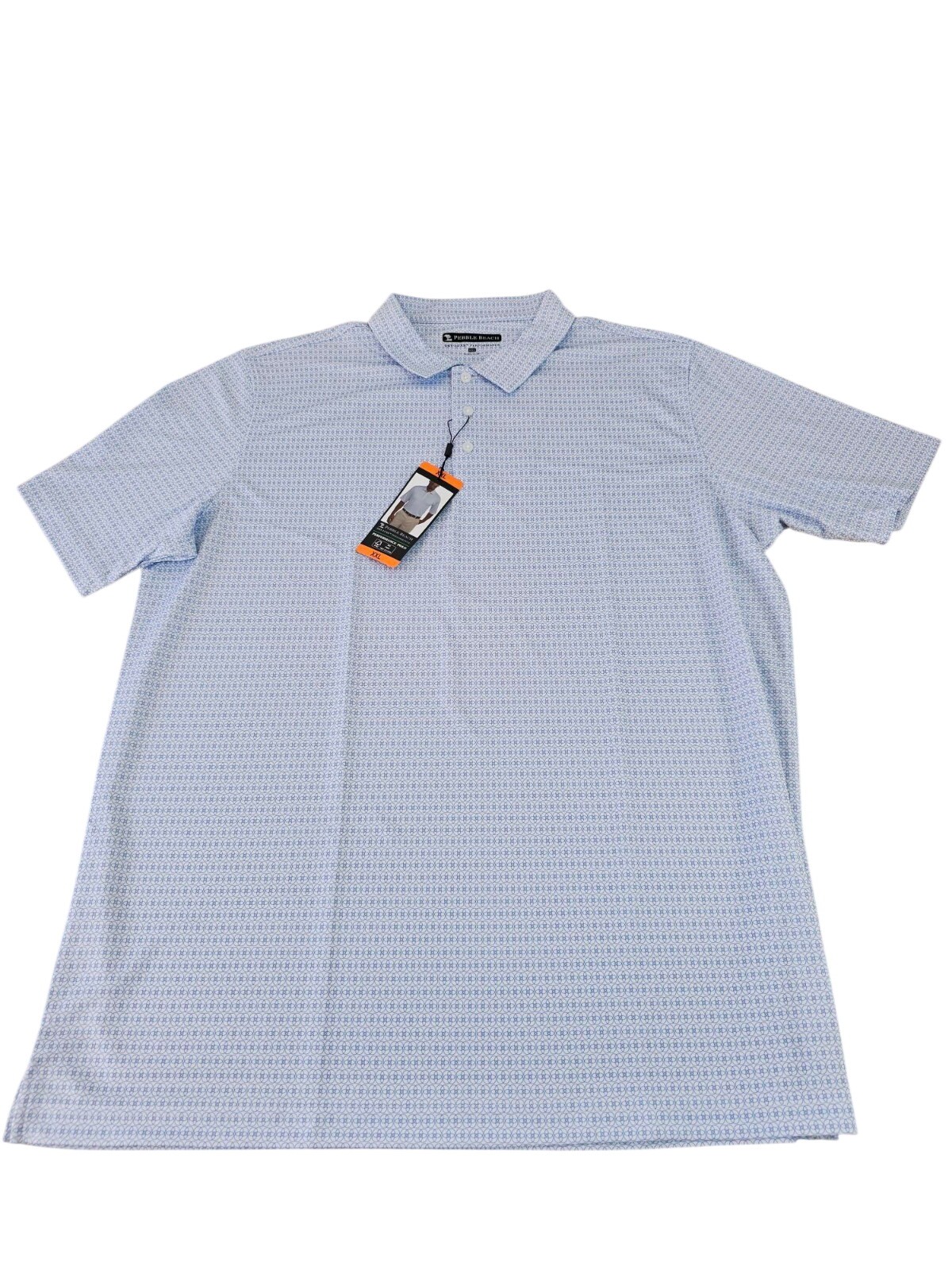 Pebble Beach Men’s Dry-Luxe Short Sleeve Golf Polo Shirt White - XXL / 2XL