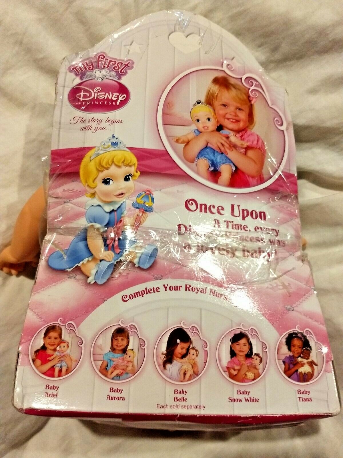 My First Disney Princess Baby Cinderella Doll with Tiara Bad Box New