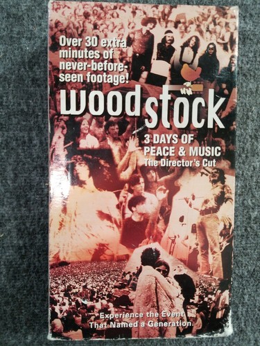Woodstock 3 Days Of Peace & Music Directors Cut VHS Part 1 & 2 | eBay
