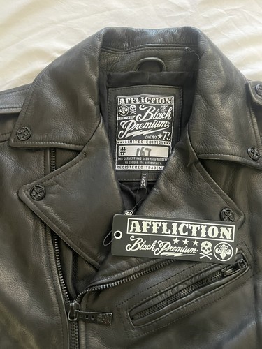 affliction limited edition leather jacket