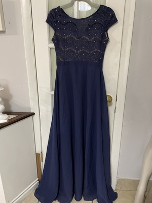 UNE AME BLUE DRESS WOMEN/junior LONG SIZE S