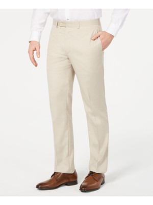 CALVIN KLEIN Mens Beige Slim Fit Performance Stretch Pants 38W/30L