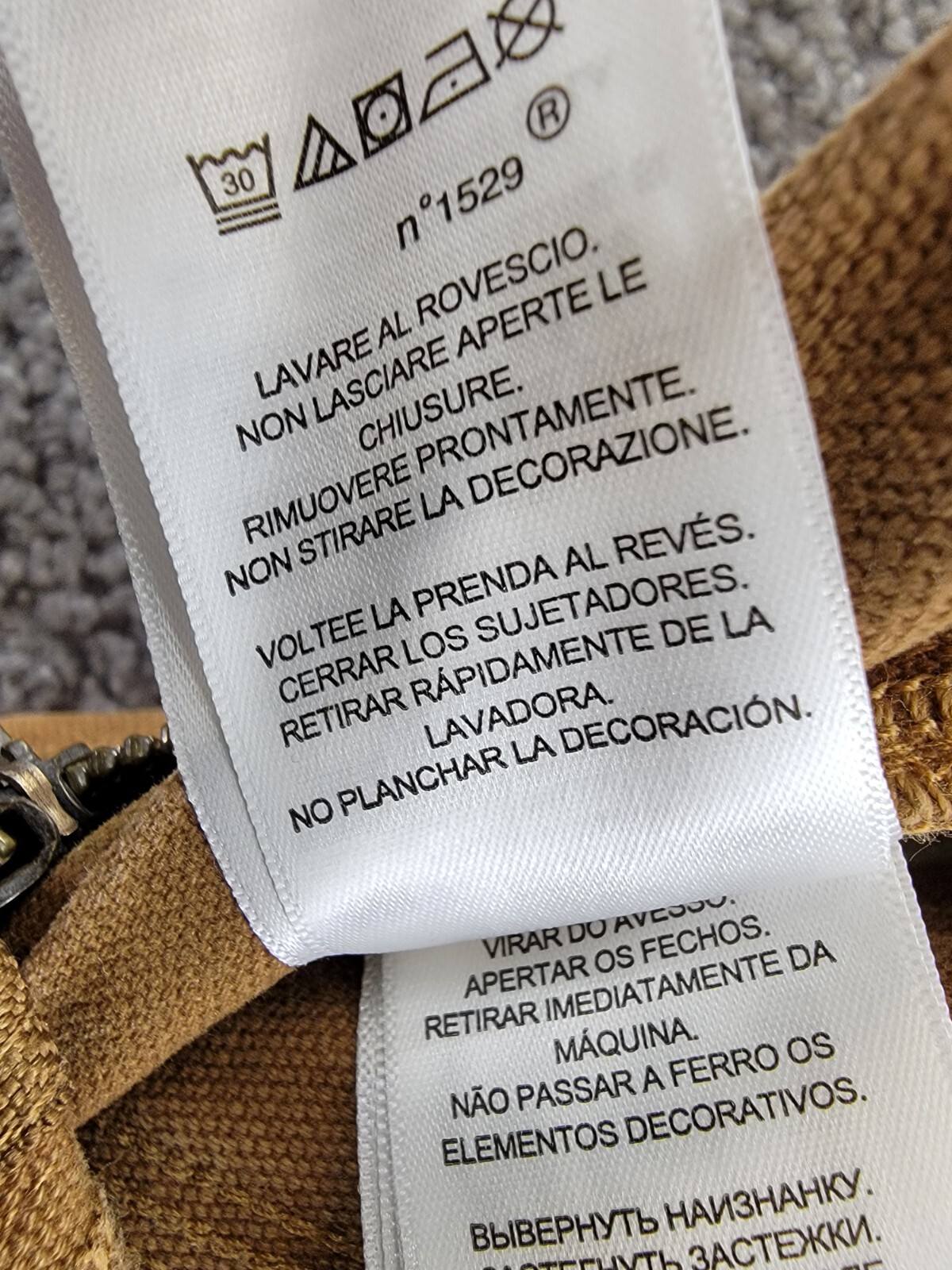 Ralph Lauren Canvas Carpenter Pants Big Boys' 12 Beige Solid Zip Snap Closure - Picture 17 of 19