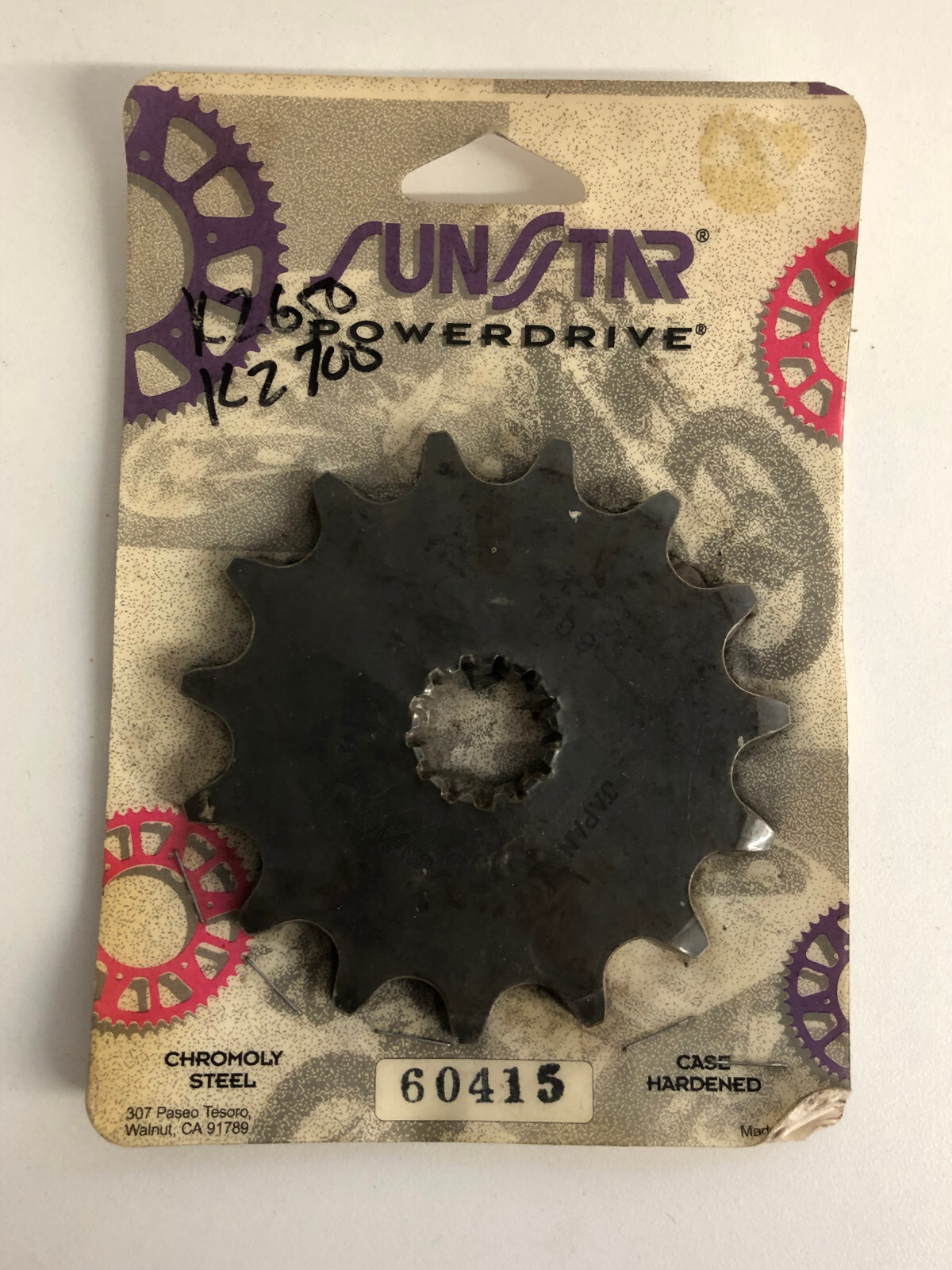 ストラップ Original Sunstar Sprocket Front 15T Steel P/N 60415 OEM NOS