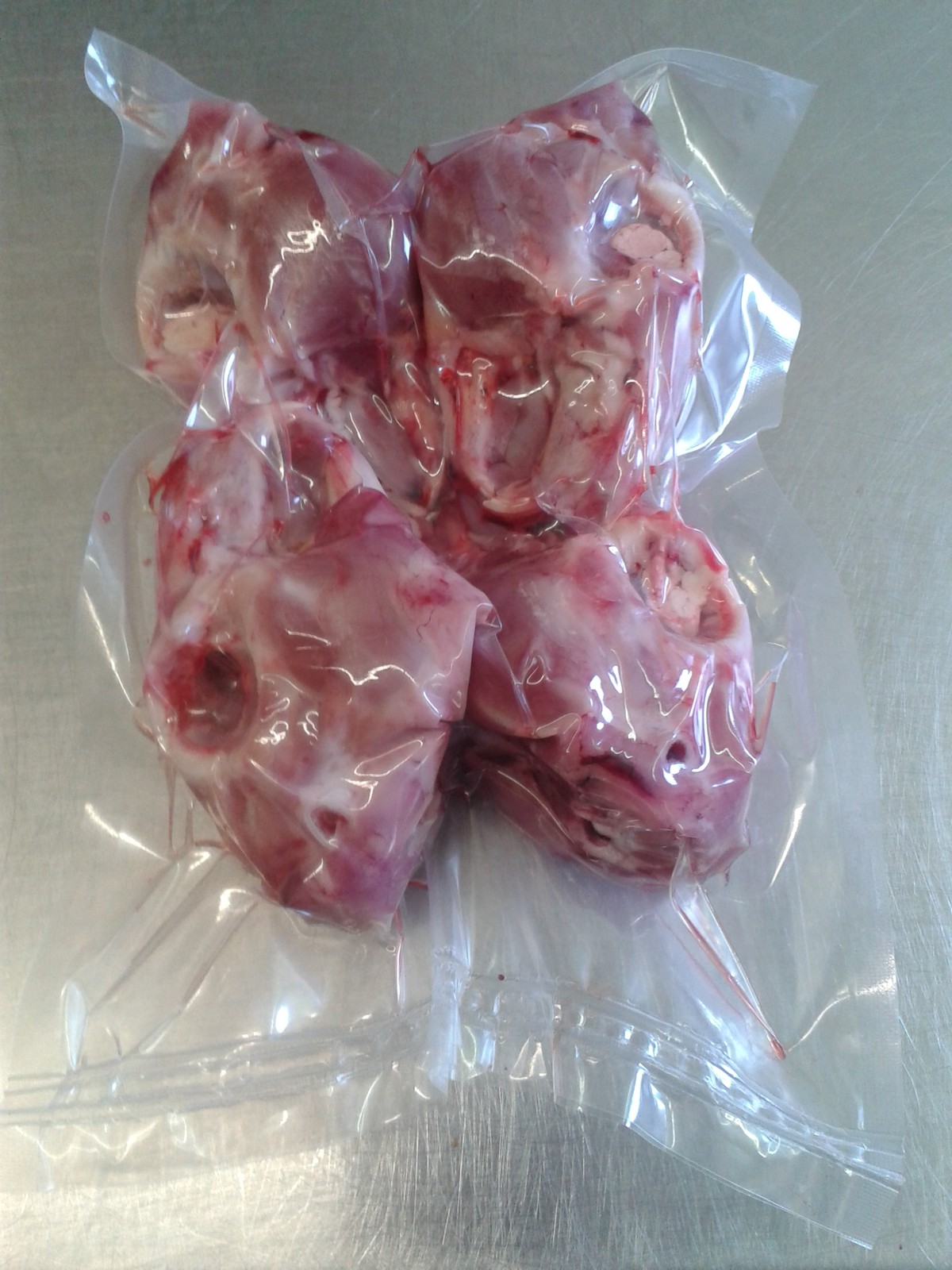 Kaninchen,Köpfe,Fleisch,BARF,Hundefutter,20 Stück(4x5 Stück) Vakuum verpackt TK,