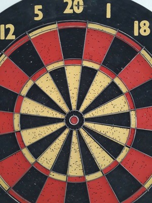 Vintage Antique Dart Board Dartboard Double Sided Baseball Game Made In England