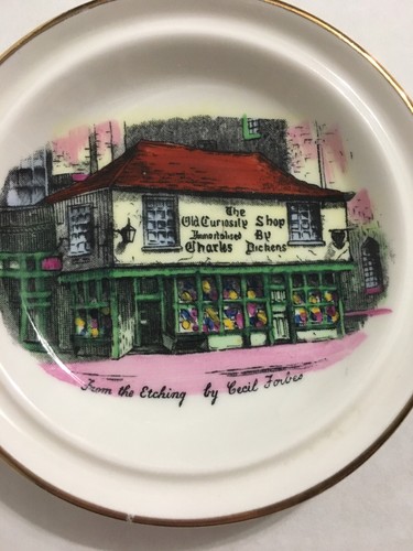 Rosina Bone China Dickens The Old Curiosity Shop Mini Plate Saucer Souvenir