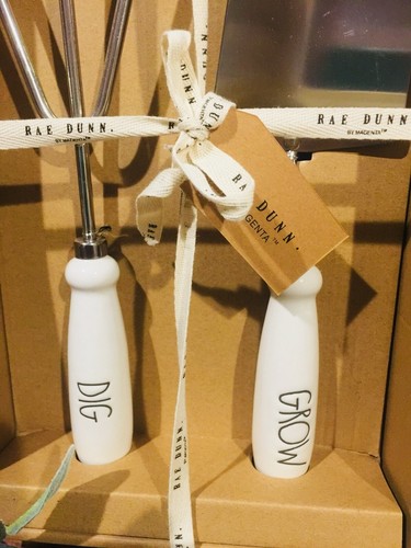 New Rae Dunn Garden Rake And Shovel Gift Set