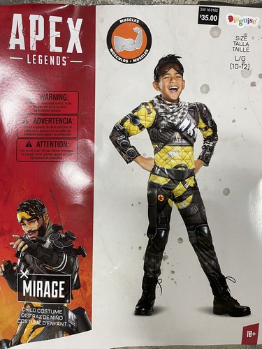 Apex Legends Wraith Deluxe Kostüm Für Kinder, Offiziell, Gr. Large (10-12) - Overall Mit Schal, Cosplay