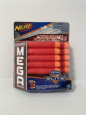 Nerf Strike Elite Mega Series Darts 10 Pack Foam Soft Bullets