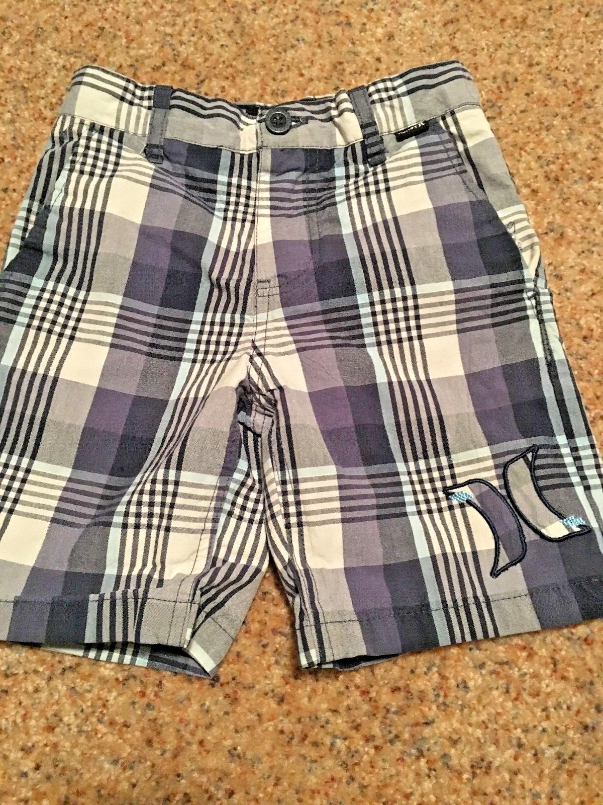 Gymboree Hurley Boy Shorts blue grey sizes 5 and 6