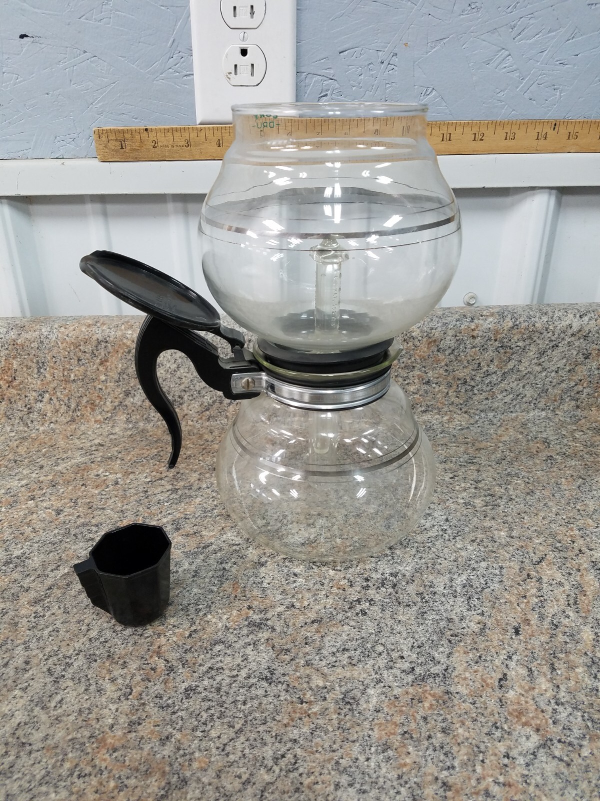 Vintage Cory Dru Glass "Stove Top Double Bubble" Vacuum Percolator
