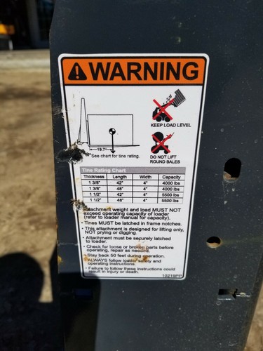 New Heavy Duty Pallet Forks for Skid Steer Fits Universal Couplers Skidsteer