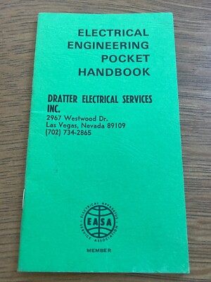 Vintage ELECTRICAL ENGINEERING POCKET HANDBOOK by EASA (1970's ed.) Electritian