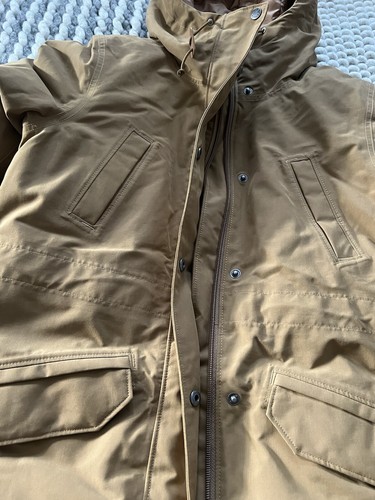 Pre-owned The North Face Womens  Tnf Snow 600 Down Hooded Parka Coat Tan Sz Xs,s $350 In Brown
