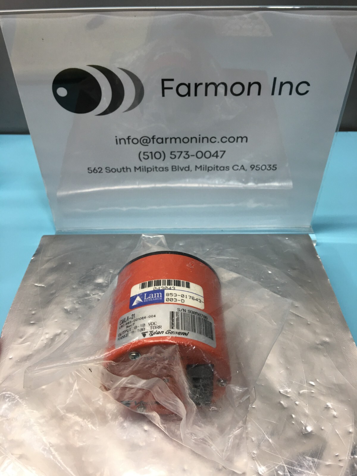 Tylan General Millipore CMLA-21, Pressure Transducer, 0-100 Torr, 127260