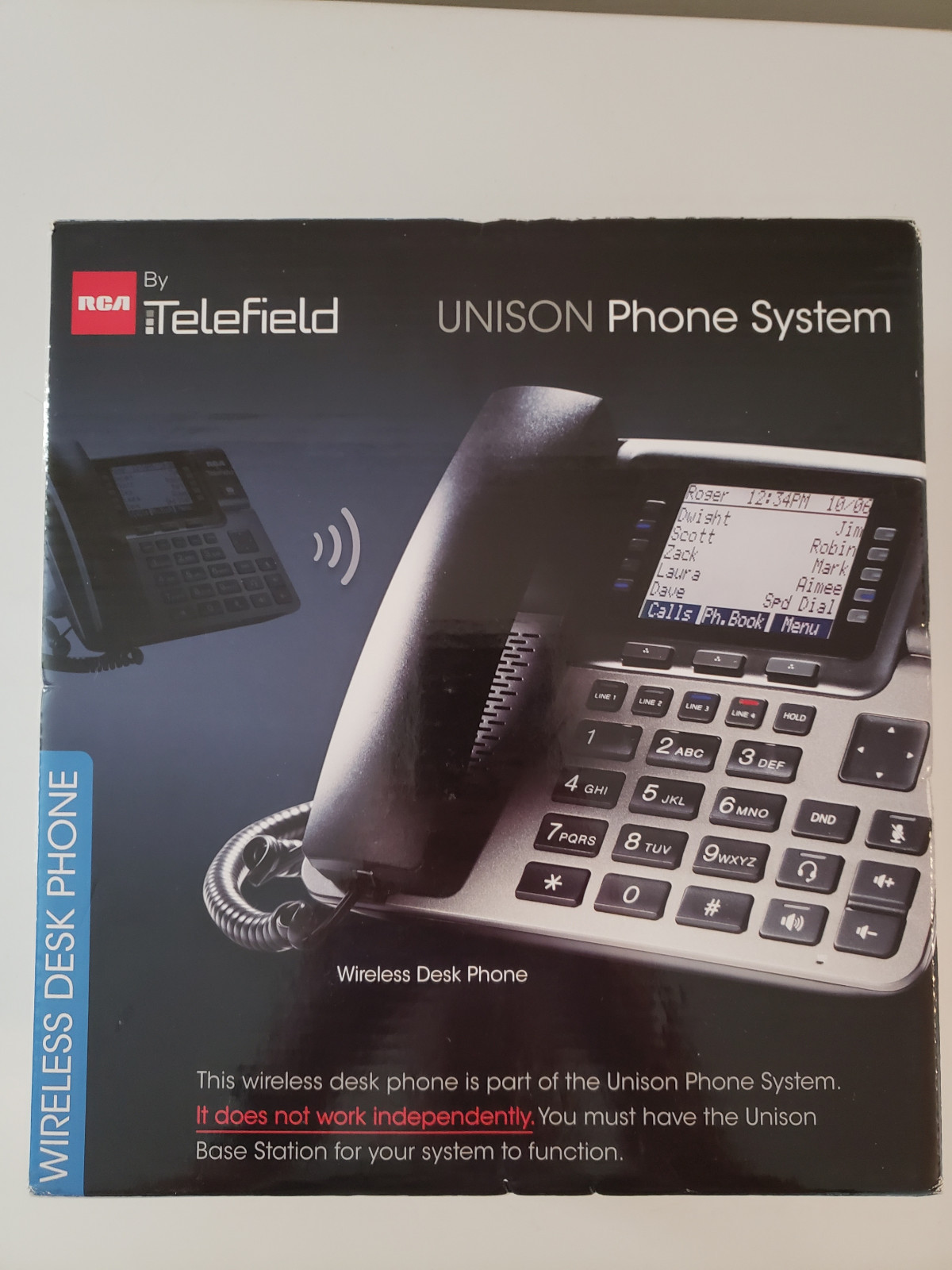 NEW, Bundle, 4-LINE phone, desktop, corded, wireless, handset, RCA UNISON