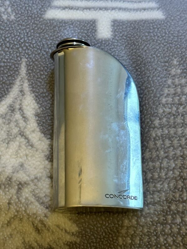 British Airways Concord Silver Flask vintage RARE