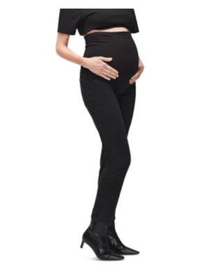 7 FOR ALL MANKIND Женские черные джинсы с эластичным поясом для беременных на талии 30