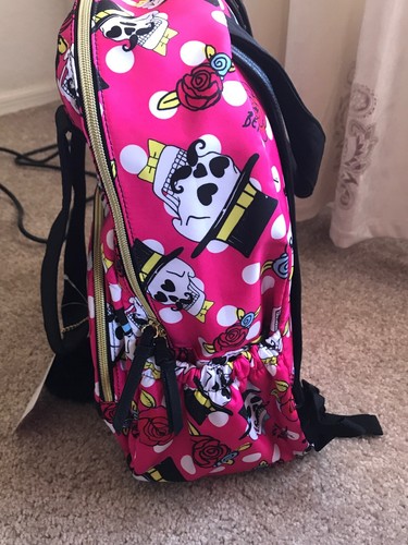 Rare Betsey Johnson Backpack Skulls And Roses Travel Tote Bag School Bag