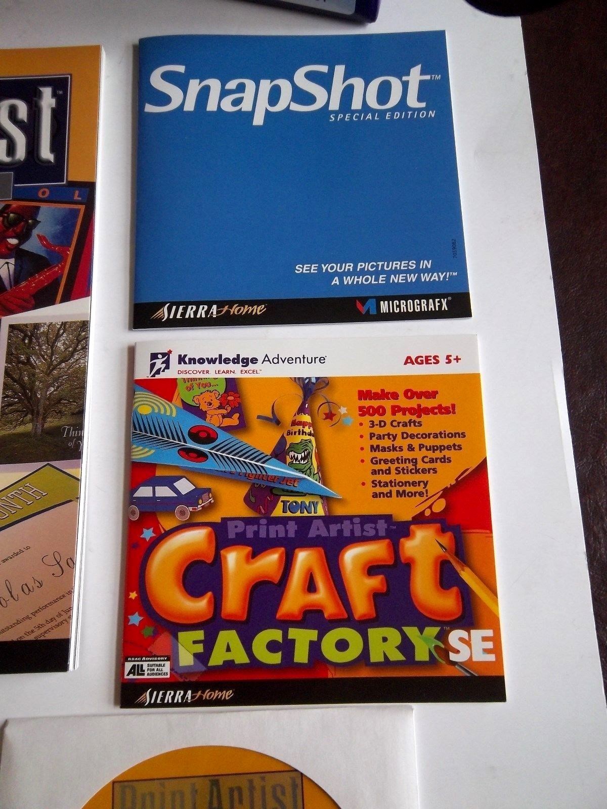 Sierra Print Artist 4.0 Platinum 1998 w/SnapShot, Print Artist for Kids Software