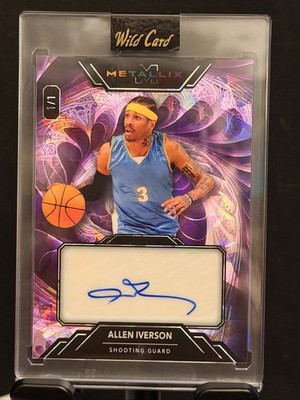 Wild Card Metallix WMFA-AI Allen Iverson Autograph 1/1 Encased Basketball Card