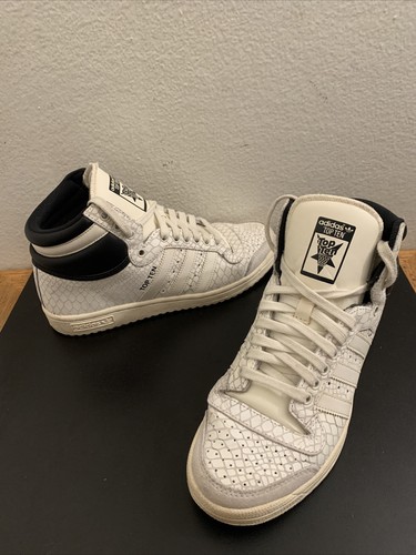 Adidas Top Ten Hi White Snakeskin S75134 Sneakers Men's Size