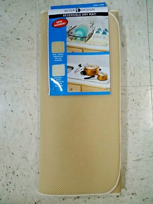  InterDesign 41140 18 in. W x 24 in. L Microfiber Drying Mat Wheat