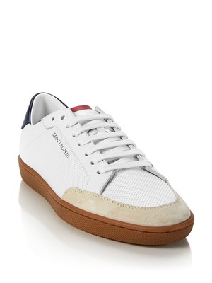 

SAINT LAURENT Женские кожаные спортивные кроссовки цвета слоновой кости Sl/10 с круглым носком на платформе, Цвет слоновой кости, 6126561JZG0