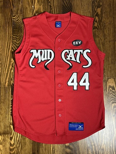 マイナーリーグ Carolina Mudcatsスタジャン Carolina Mudcats #44 Indians Class AA Minor League Jersey