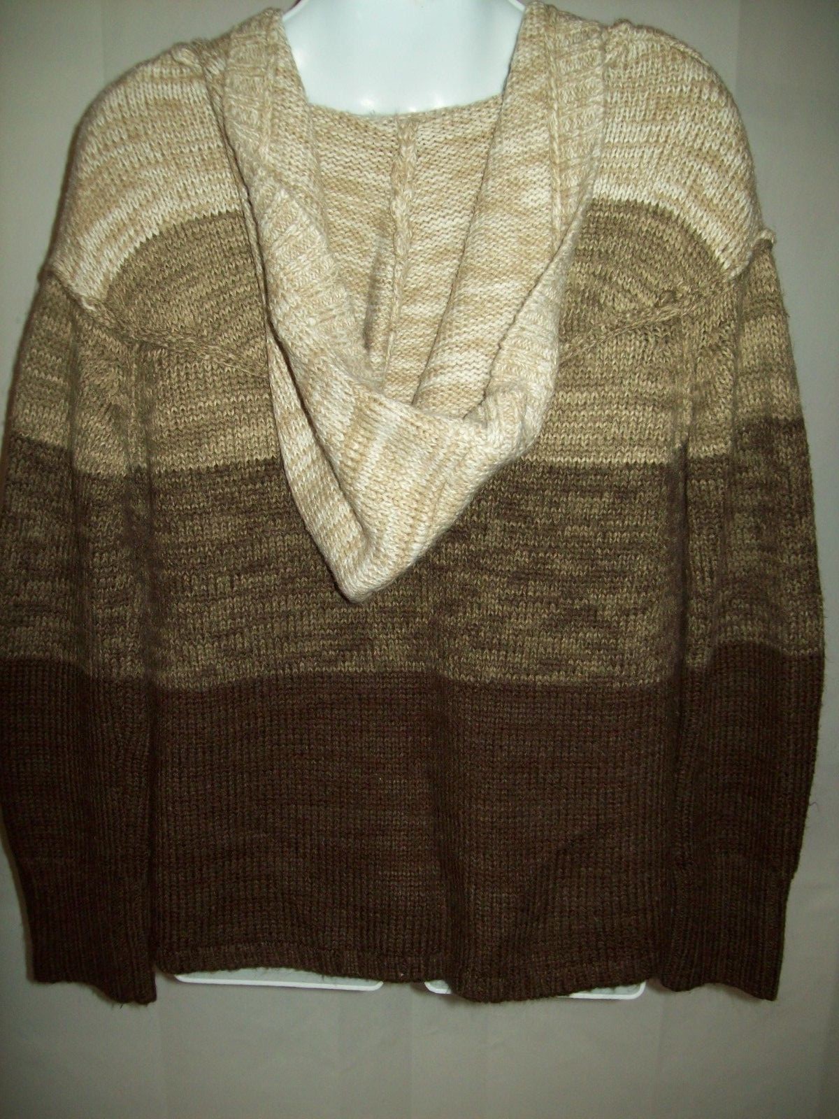 Mossimo Girls Cardigan Size XS 6 Color Block Gray Brown Hooded Casual School