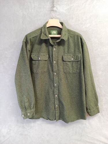 Stillwater Supply Co Flannel Chamois Men 2XL Green Button Up Heavy Shirt