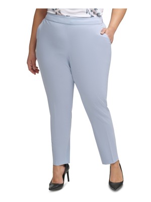 

CALVIN KLEIN Женские голубые прямые брюки с эластичной резинкой на спине Plus, Light blue, X11PL884
