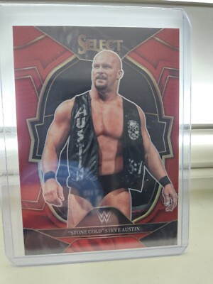 2023 Panini Select WWE  Stone Cold  Steve Austin Concourse Red Prizm /175 #37