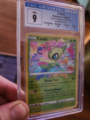 Pokemon Vivid Voltage Celebi Amazing Rare #009 PSA 9 MINT