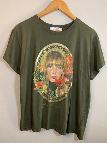 RARE* Joni Mitchell LetLuv Anthropologie Art USA-Made T