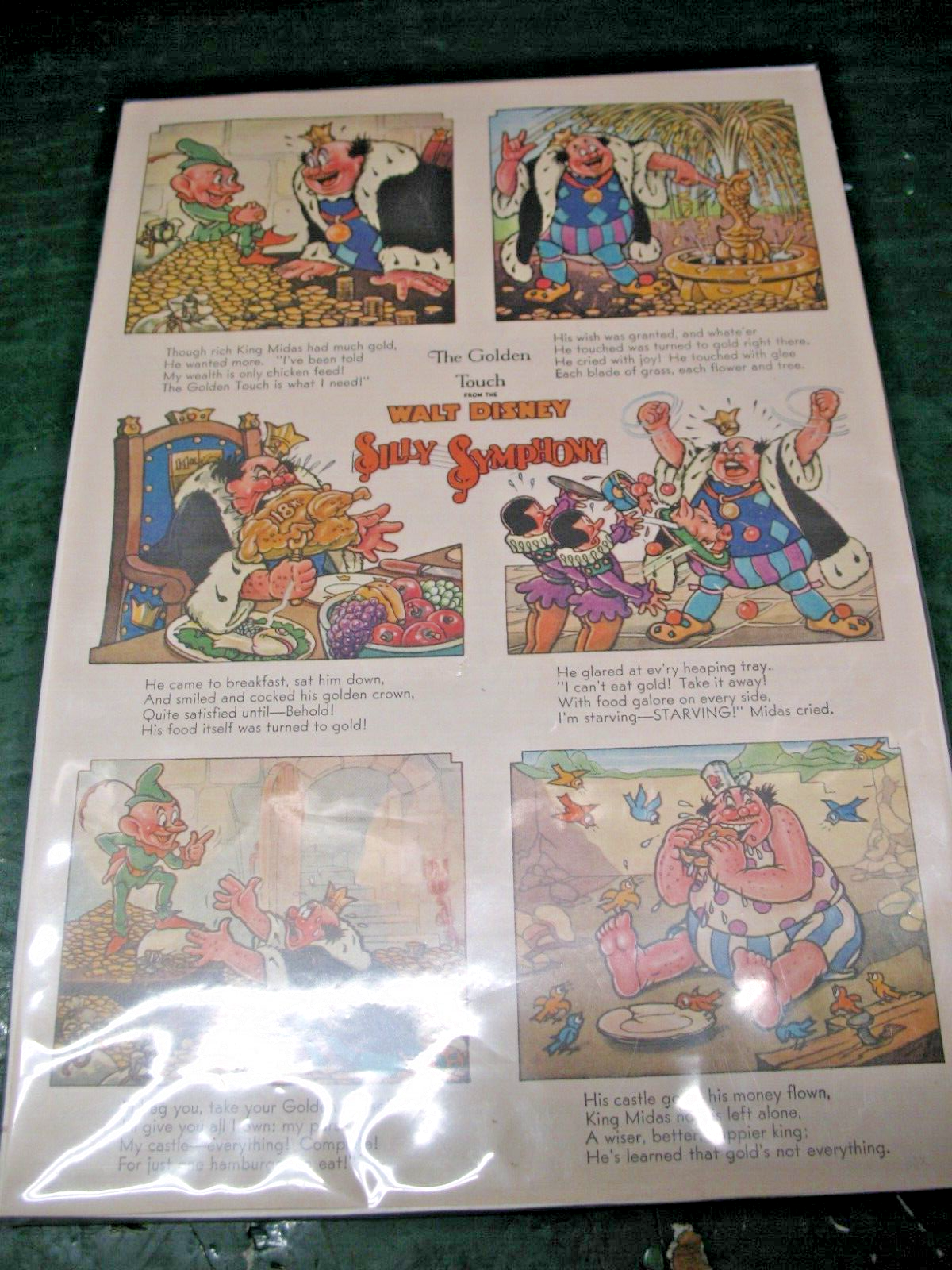 WALT DISNEY SILLY SYMPHONY THE GOLDEN TOUCH ORIG.1930'S
