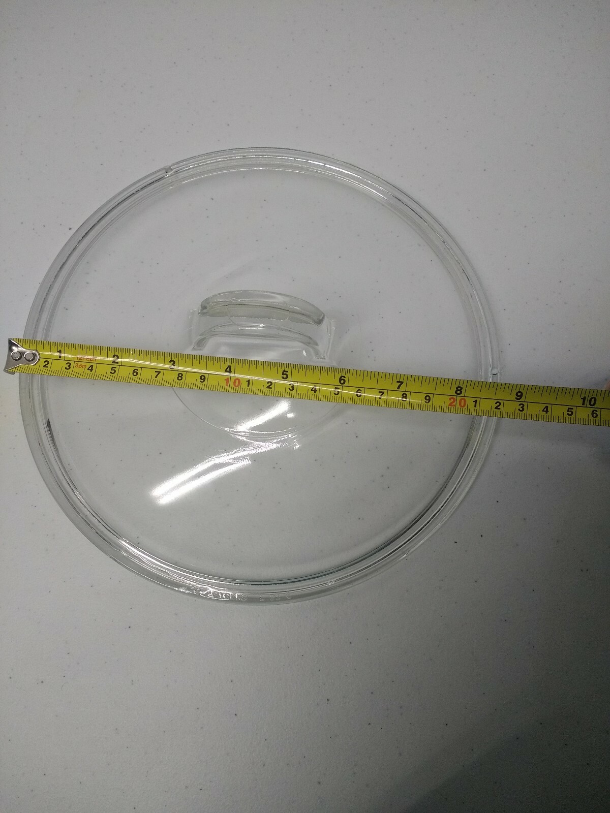 Pyrex L 22 C replacement lid round molded handle clear glass 9 inches circle
