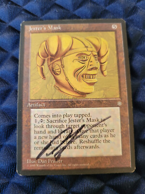 Signed Jester's Mask - Ice Age - Magic MTG LP