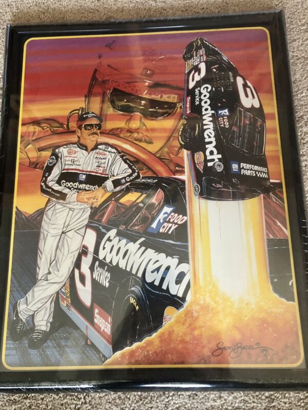 dale earnhardt, Sam Bass Poster/print,16x20 Plastic Still Covering Picture Frame