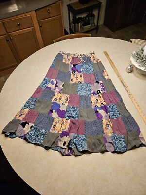 Jackpot ''New York'' Skirt Matchwork - Drawstring Waist - 100% Rayon - India