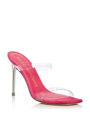 

STUART WEITZMAN Женские босоножки на каблуке Lucite Aleena Toe Stiletto Slip On Heel Sandal, Ясный, SA578