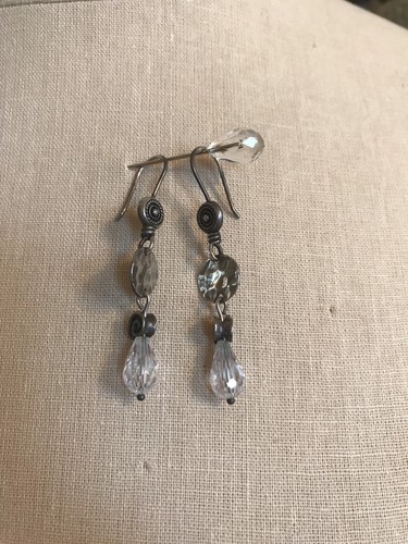 SILPADA  .925 Sterling Silver Glass Drop Earrings RARE