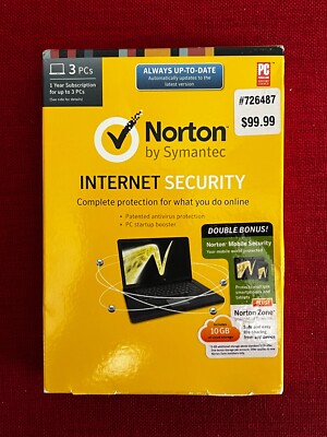 Norton Internet (3 PC) and Mobile Security (10 Devices) 1 Year, CD, Sealed Box