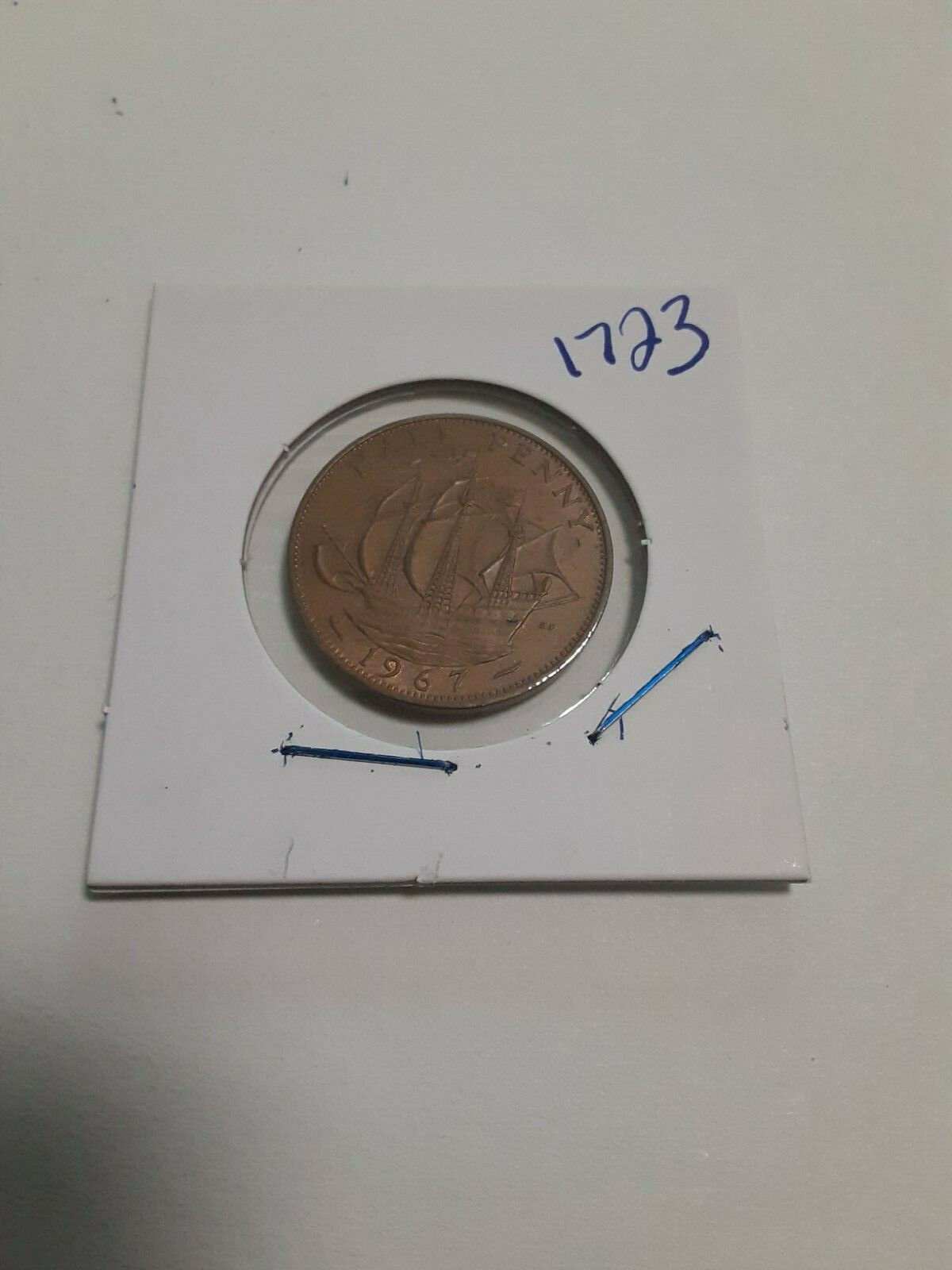 100個セットイギリス 英国 ハーフペニーコイン 1967年 船